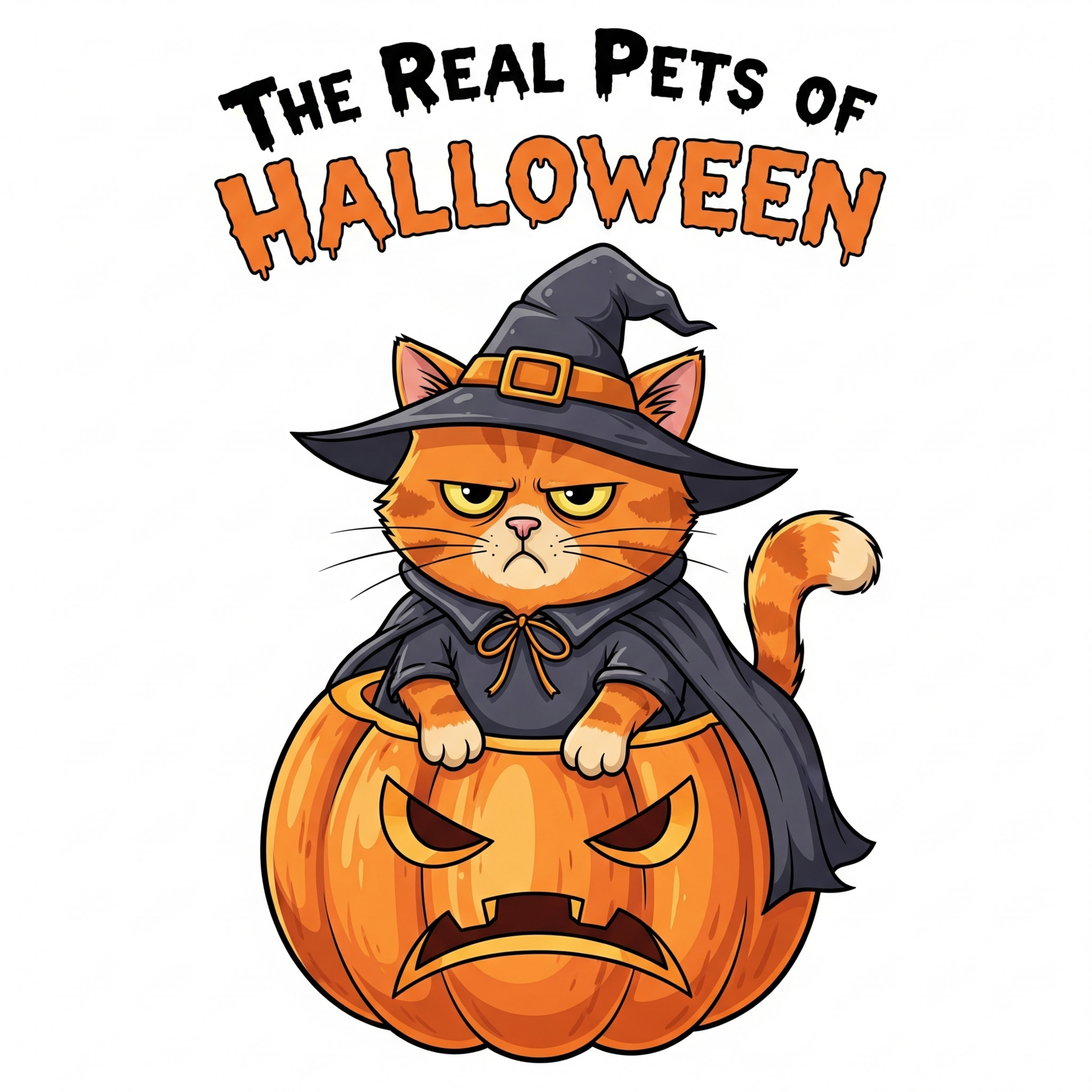 Witches, Wizards & Haunted Cats Clipart Pack | Magical Halloween Art 🧙‍♀️🐱 (9 Designs)