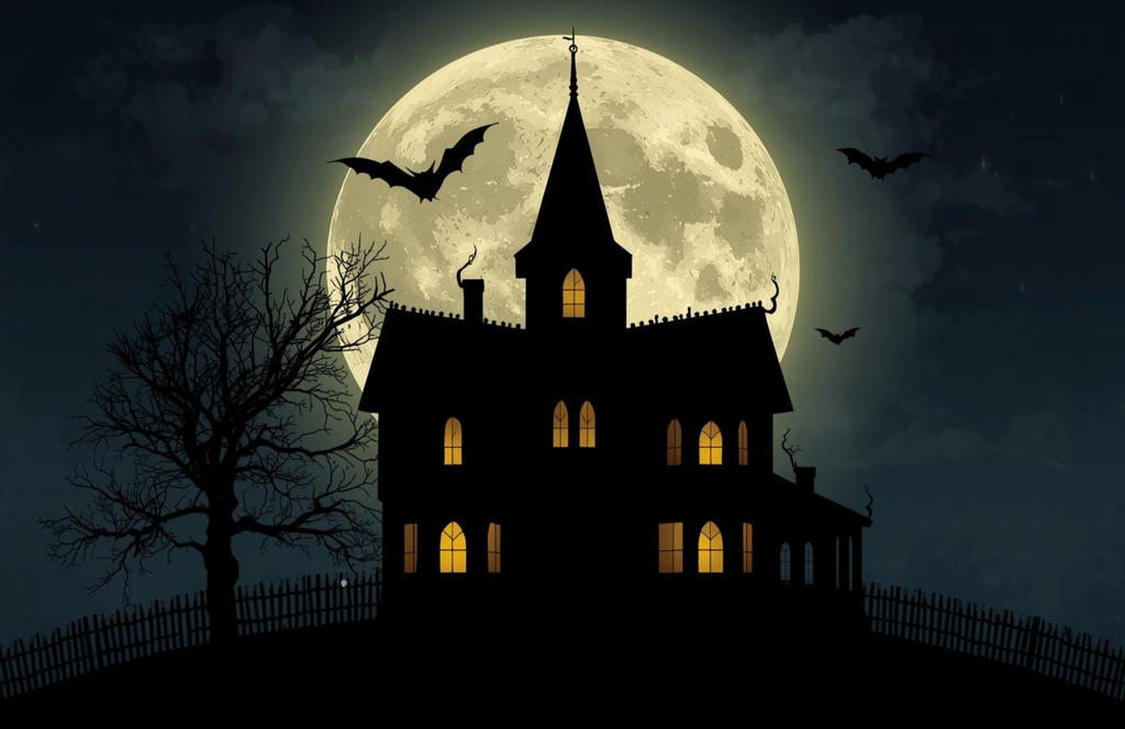 Spooky Halloween Clipart & Wall Art Pack | Haunted Houses, Ghosts & Pumpkins 👻🏚️ (36 Designs)