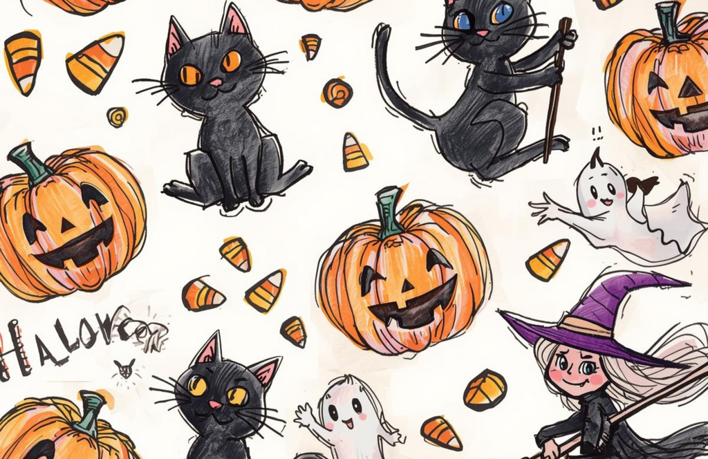 Spooky Halloween Clipart & Wall Art Pack | Haunted Houses, Ghosts & Pumpkins 👻🏚️ (36 Designs)