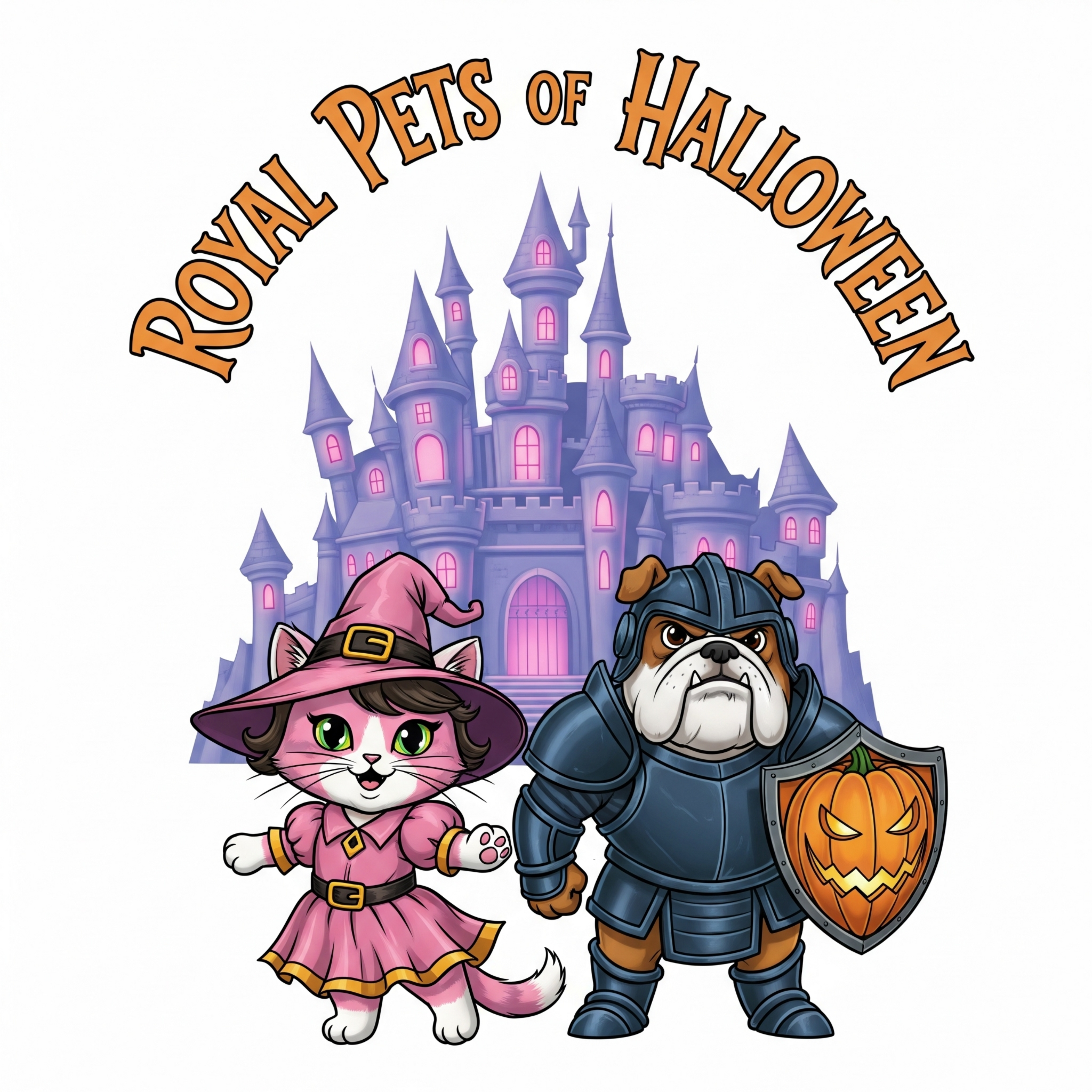 Royal Pets of Halloween Clipart & Wall Art Pack | Cute Pet Kings & Queens 👑🐾 (10 Designs)