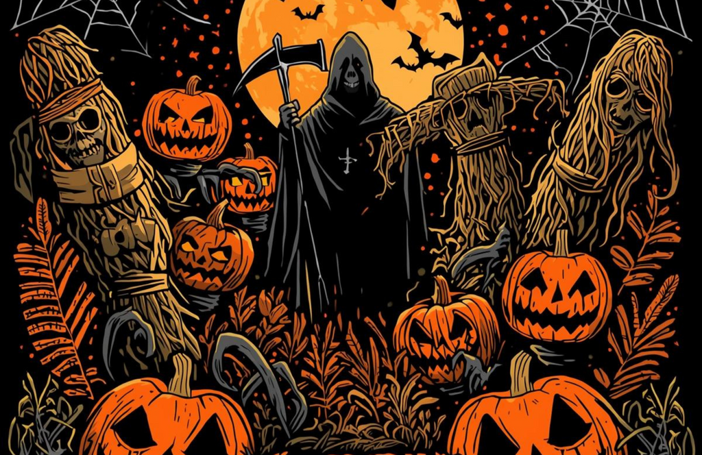 Spooky Halloween Clipart & Wall Art Pack | Haunted Houses, Ghosts & Pumpkins 👻🏚️ (36 Designs)