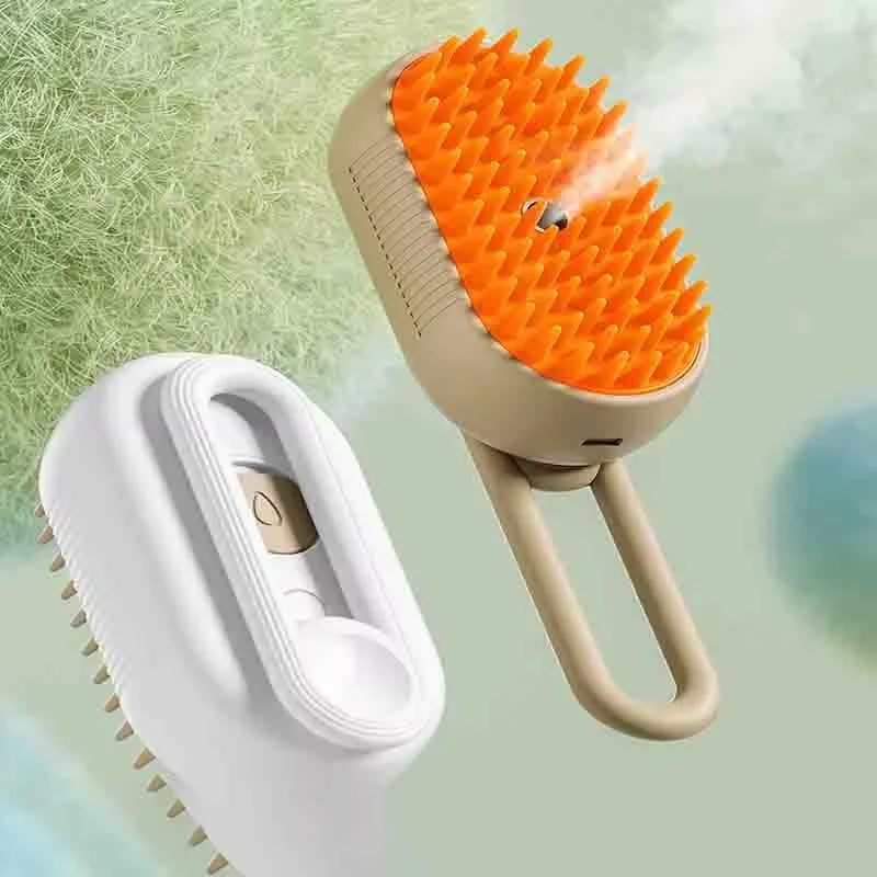 Pet Steam Brush – Grooming Tool for Cats & Dogs