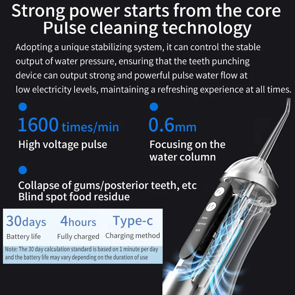 Electric Oral Irrigator Water Flosser For Deep Teeth Clean