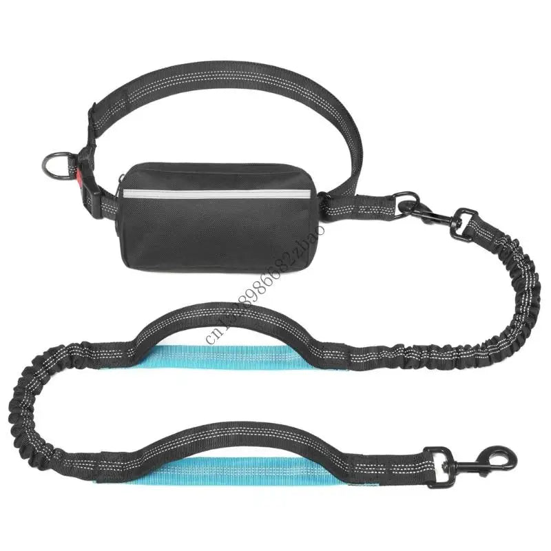 Hands Free Dog Leash with Waist Pocket – Reflective Shock Absorbing Pet Leash