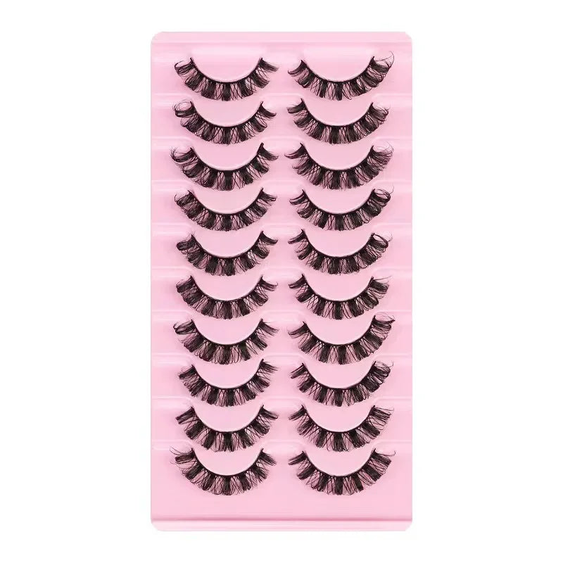 10 Pairs Lightweight Comfortable False Eyelashes For Long Day Wear