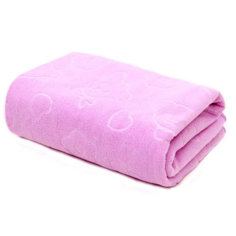 Microfiber Pet Bath Towel – Quick Dry Soft Absorbent Dog Drying Towel with Durable Edging