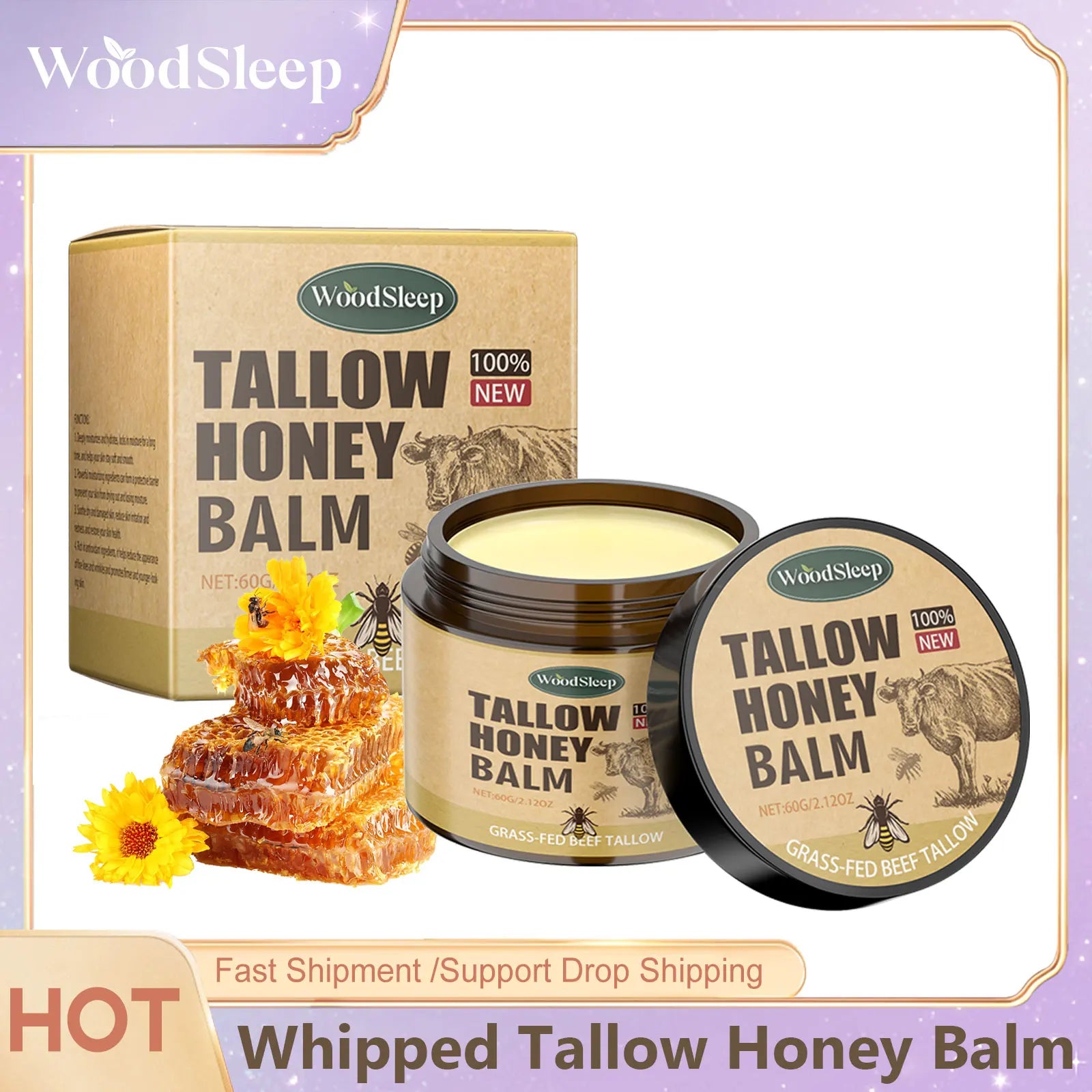 Organic Honey Tallow Skincare For Dry Sensitive Skin