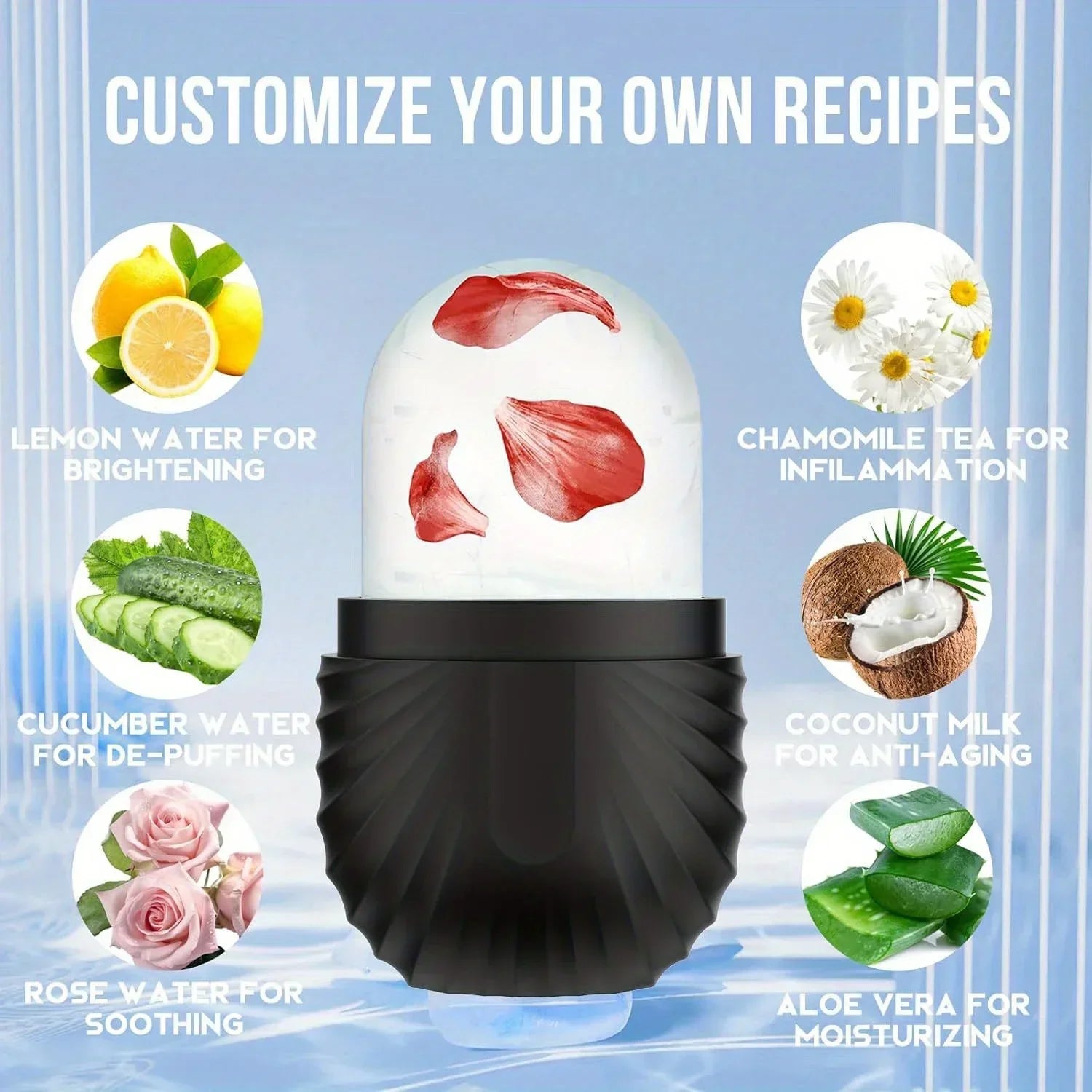 Customizable Ice Roller Massager For Facial Cryotherapy