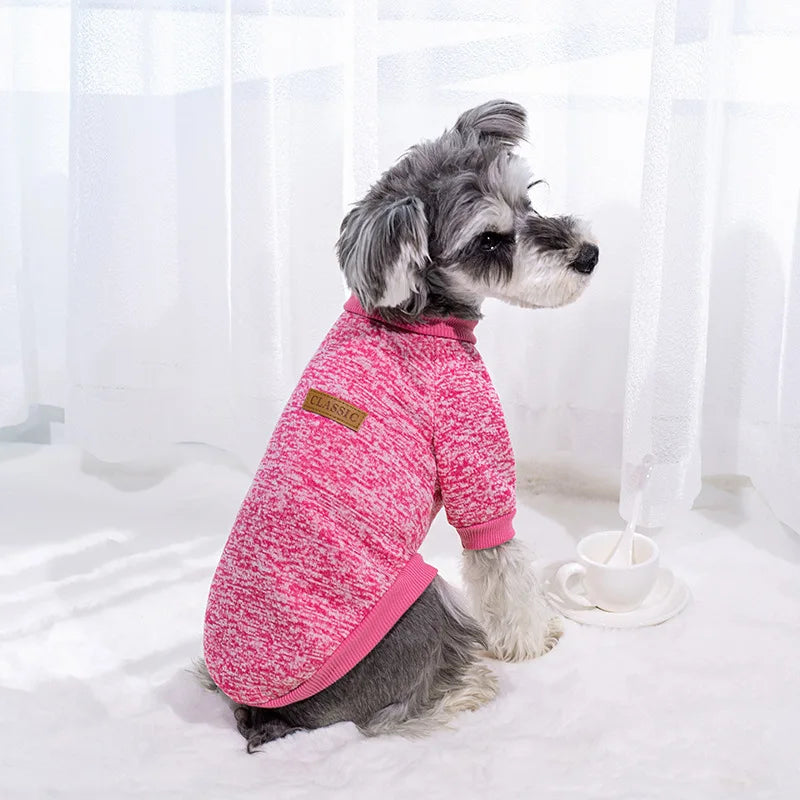 Thick Winter Dog Sweater – Pullover Jacket for Small Dogs