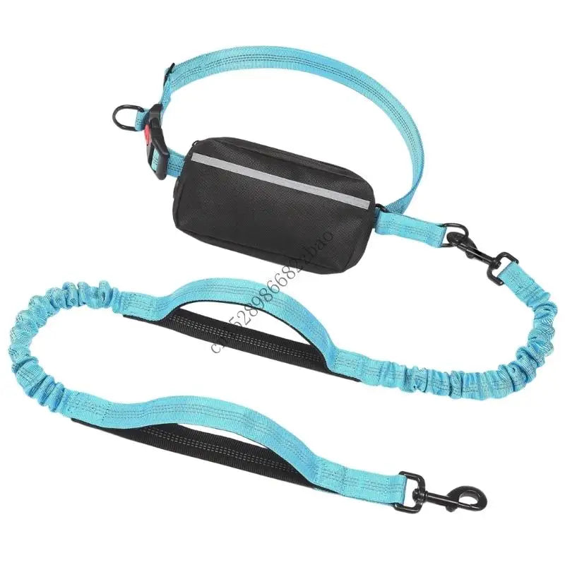 Hands Free Dog Leash with Waist Pocket – Reflective Shock Absorbing Pet Leash