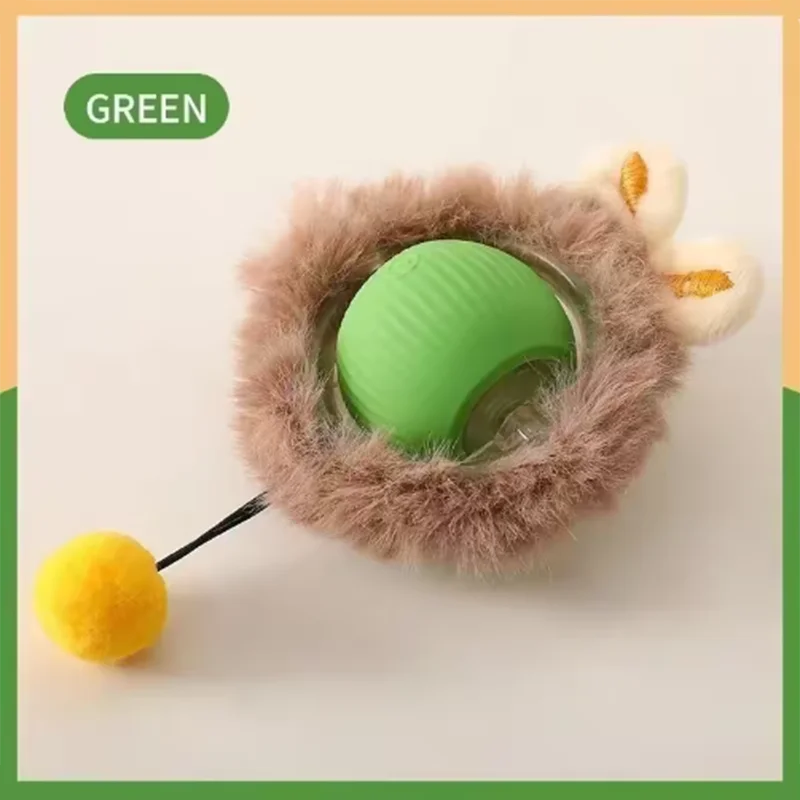 Interactive Smart Cat Toy Ball – USB Rechargeable Automatic Rolling Pet Toy