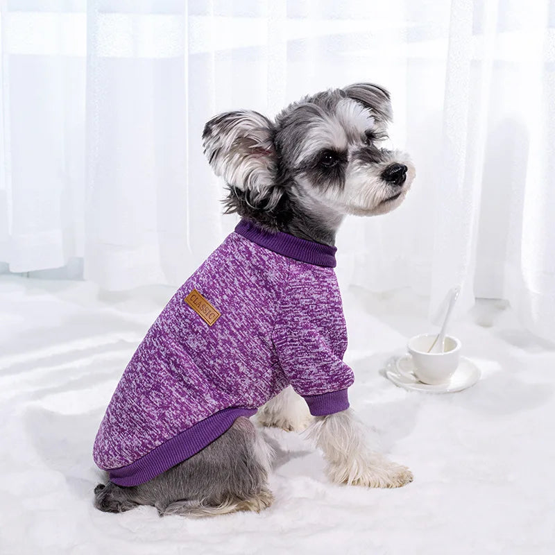 Thick Winter Dog Sweater – Pullover Jacket for Small Dogs
