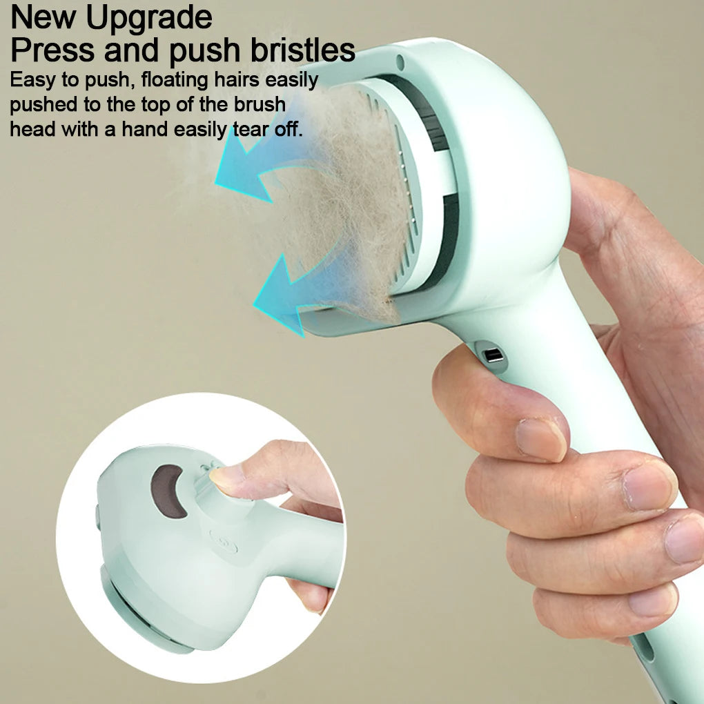 Dog & Cat Steam Grooming Brush – Detangle and Smooth Fur