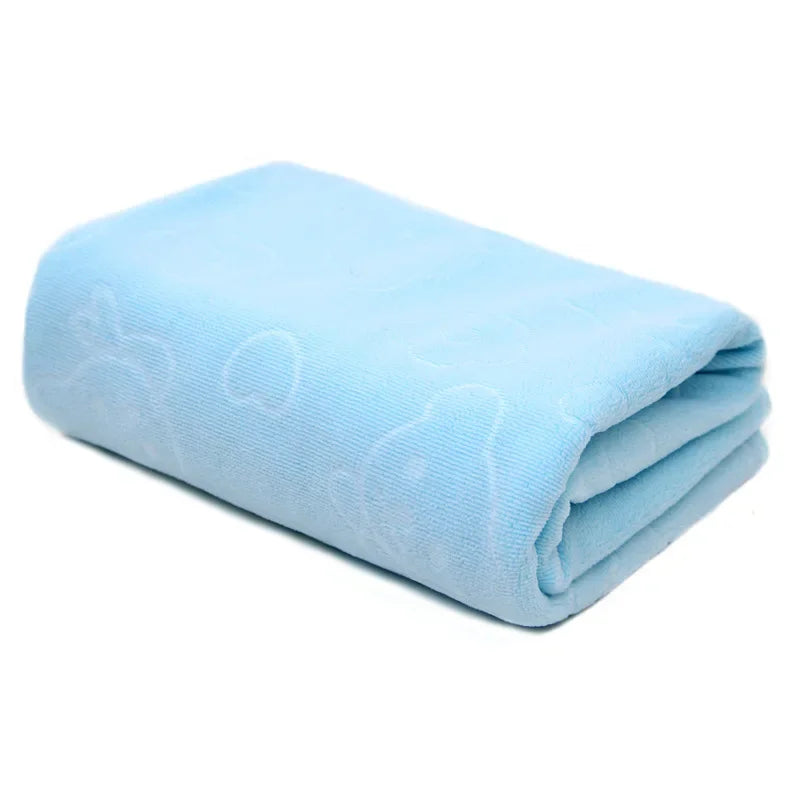 Microfiber Pet Bath Towel – Quick Dry Soft Absorbent Dog Drying Towel with Durable Edging