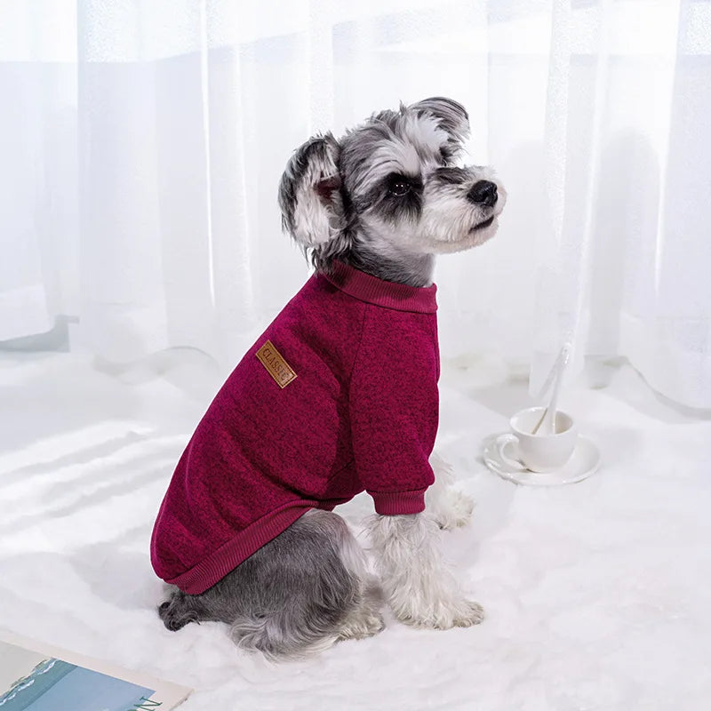Thick Winter Dog Sweater – Pullover Jacket for Small Dogs