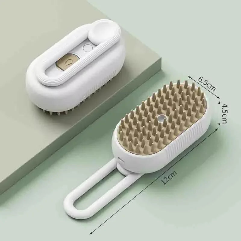 Pet Steam Brush – Grooming Tool for Cats & Dogs