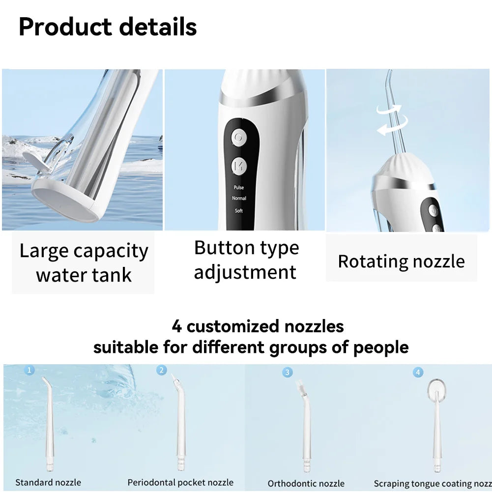 Electric Oral Irrigator Water Flosser For Deep Teeth Clean