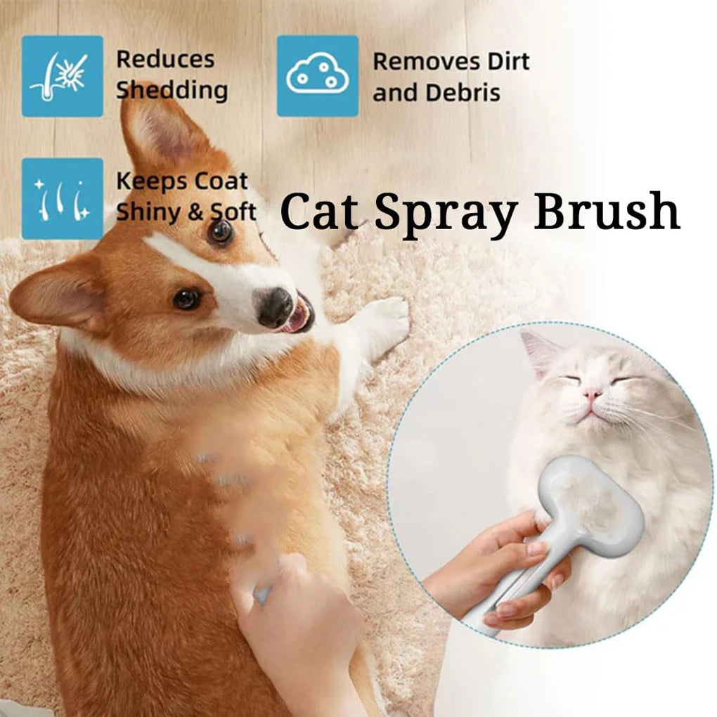 Dog & Cat Steam Grooming Brush – Detangle and Smooth Fur