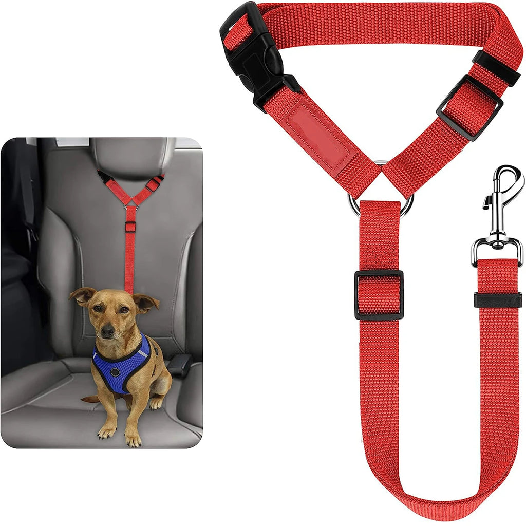 Adjustable Nylon Dog Seat Belt  –  Car Safety Restraint