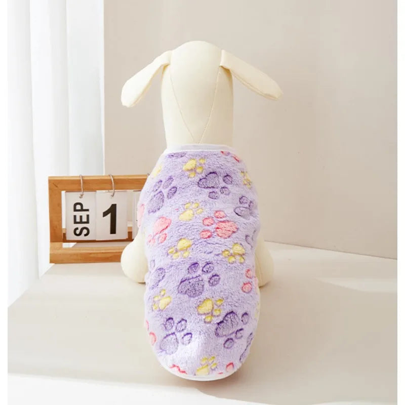 Flannel Paw Print Dog Vest – Cozy Dog Apparel