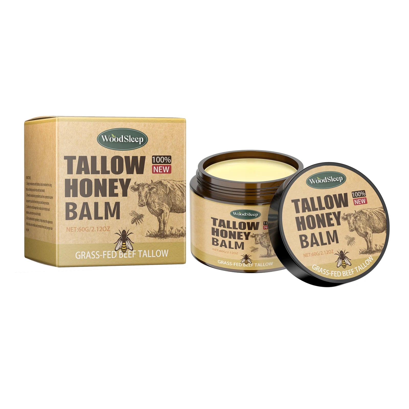 Organic Honey Tallow Skincare For Dry Sensitive Skin