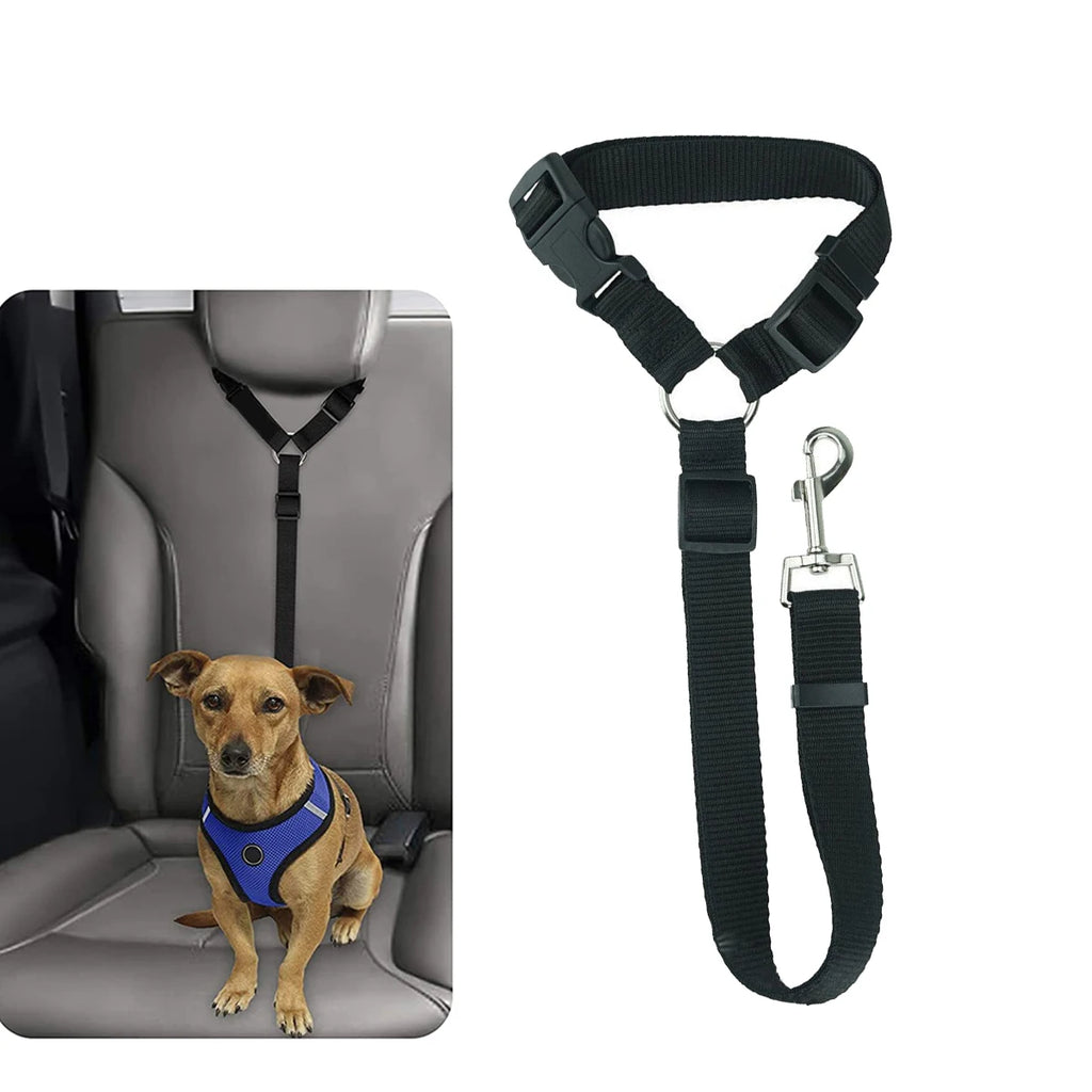 Adjustable Nylon Dog Seat Belt  –  Car Safety Restraint