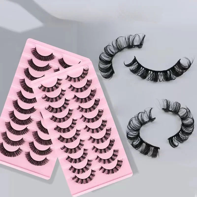10 Pairs Lightweight Comfortable False Eyelashes For Long Day Wear