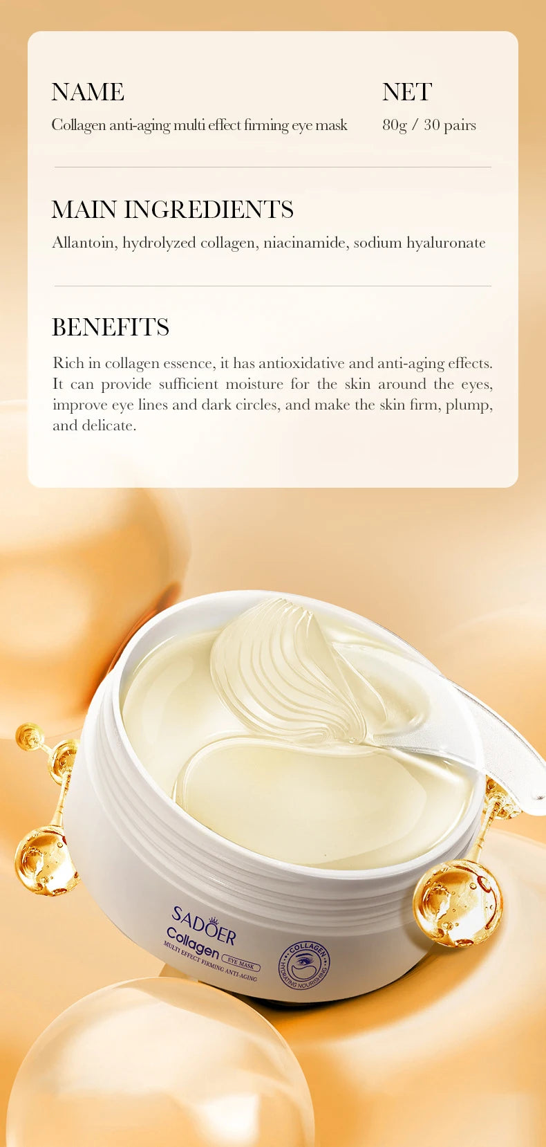 Intensive Collagen Repair Serum Under Eye Patches