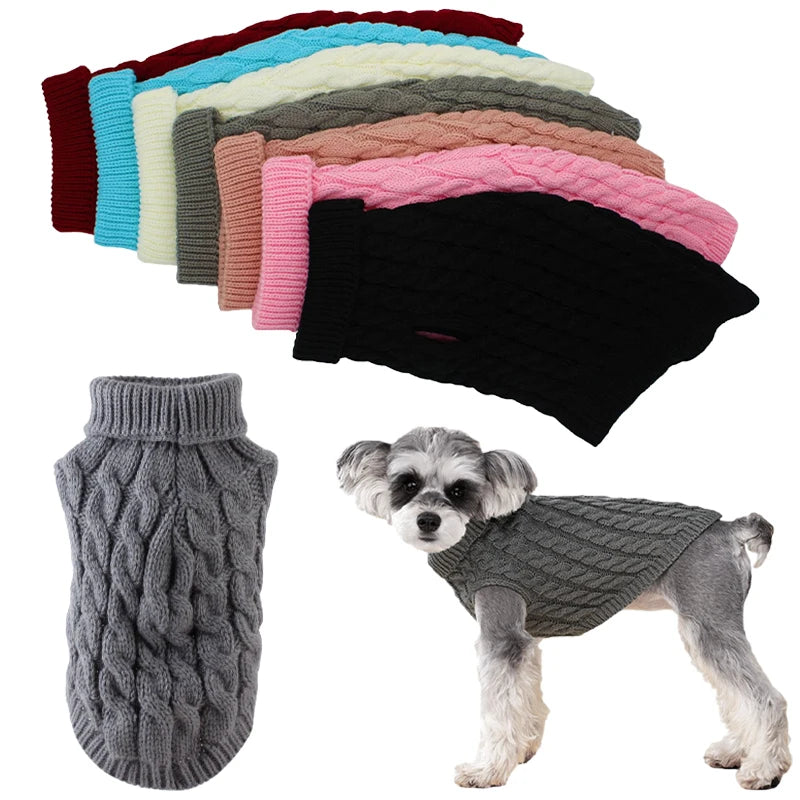Thick Winter Dog Sweater – Cozy Pullover for Small Dogs