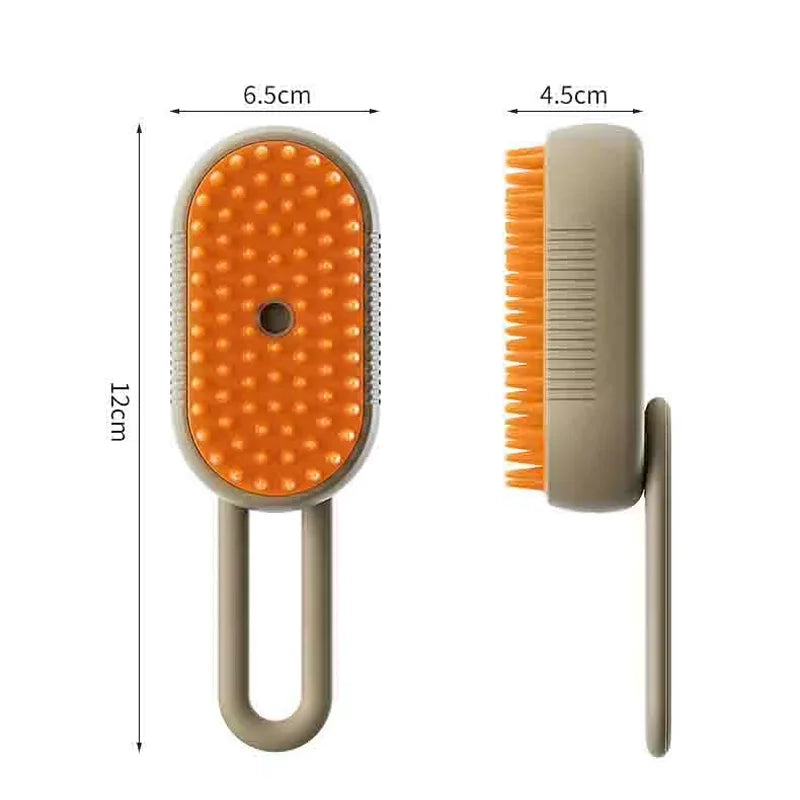 Pet Steam Brush – Grooming Tool for Cats & Dogs