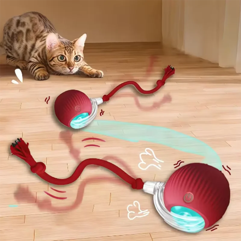Interactive Smart Cat Toy Ball – USB Rechargeable Automatic Rolling Pet Toy