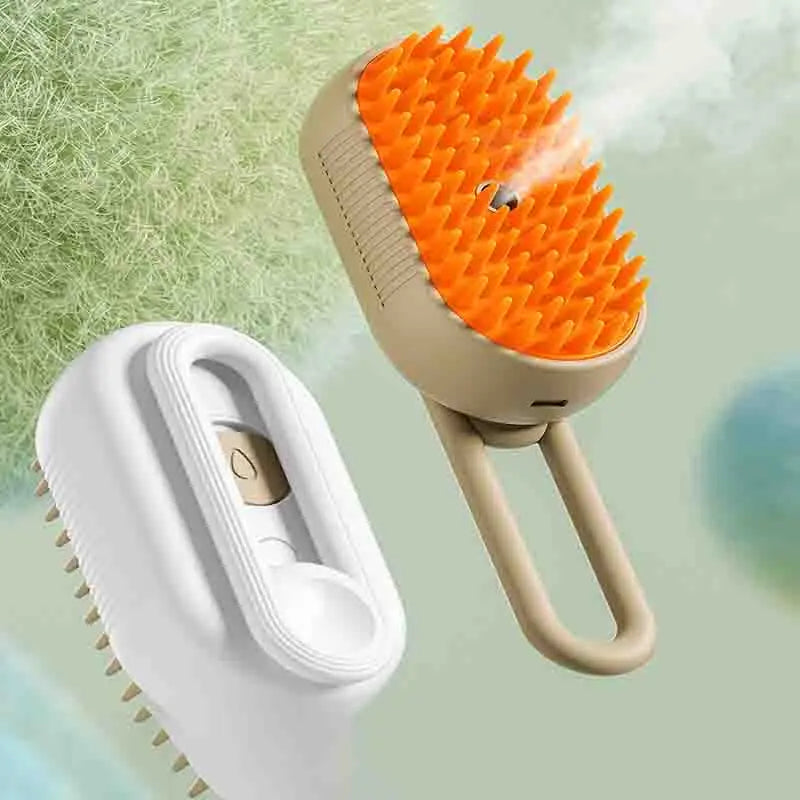 Pet Steam Brush – Grooming Tool for Cats & Dogs