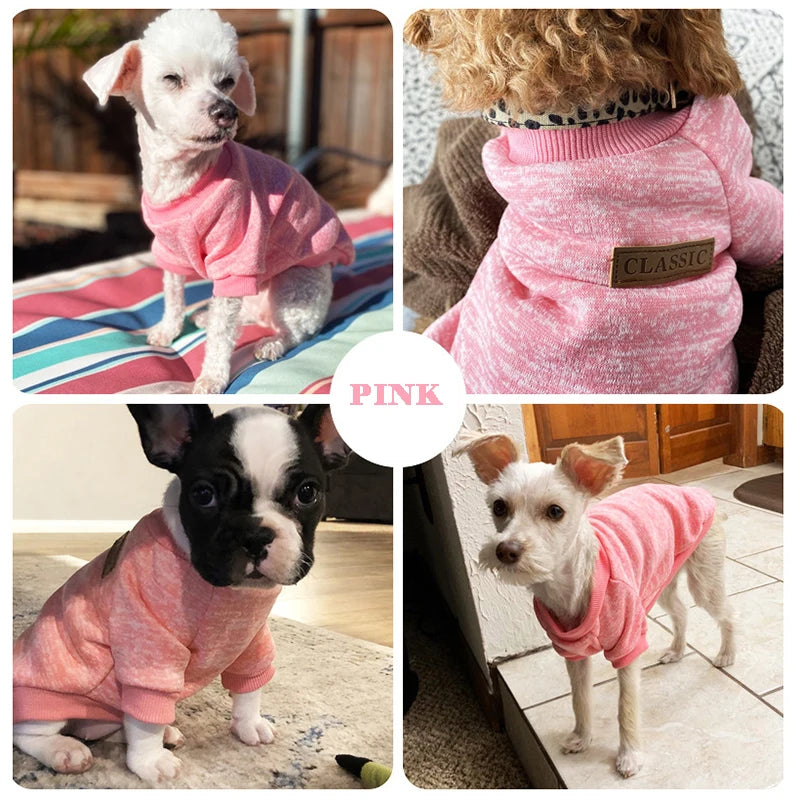 Thick Winter Dog Sweater – Pullover Jacket for Small Dogs