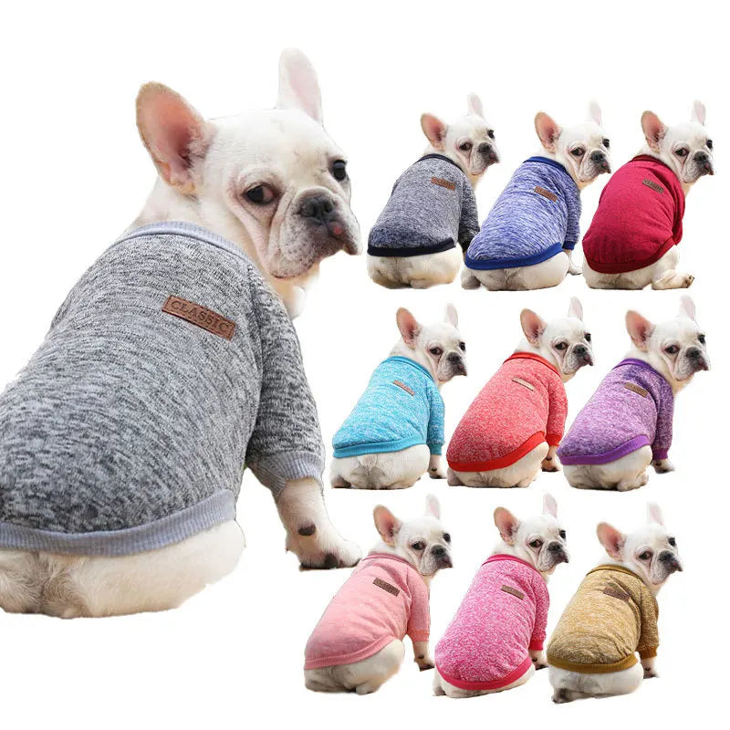 Thick Winter Dog Sweater – Pullover Jacket for Small Dogs