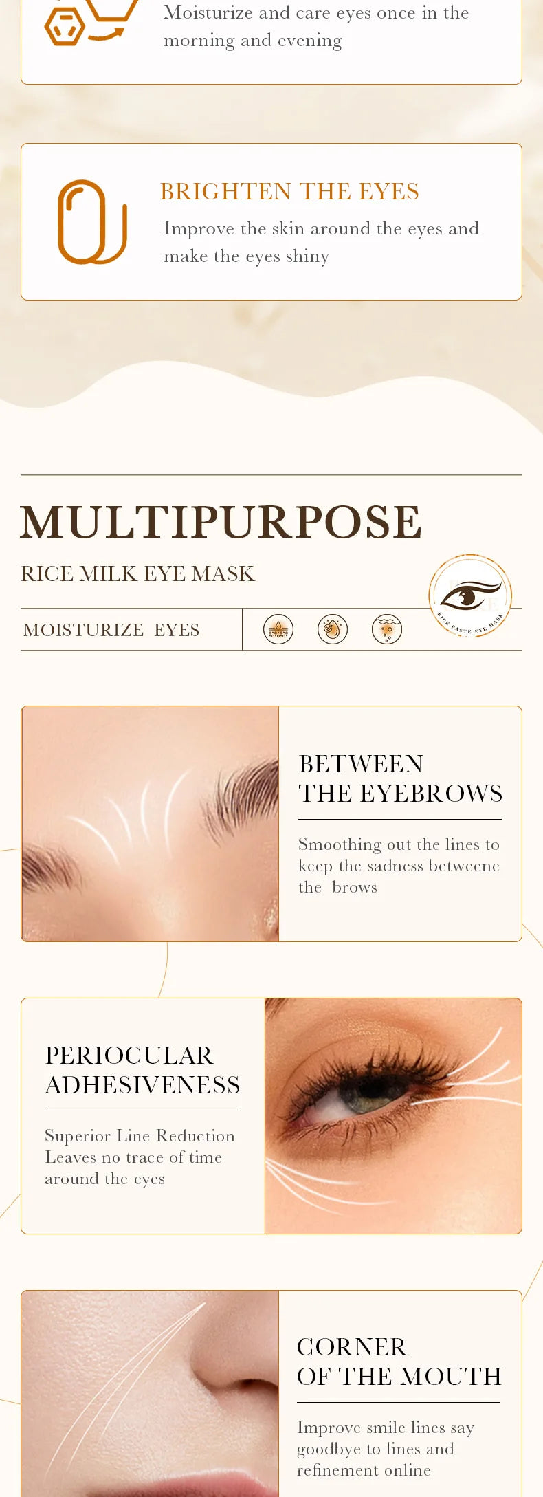 Glycerine Rice Extract Under Eye Patches For Relaxation