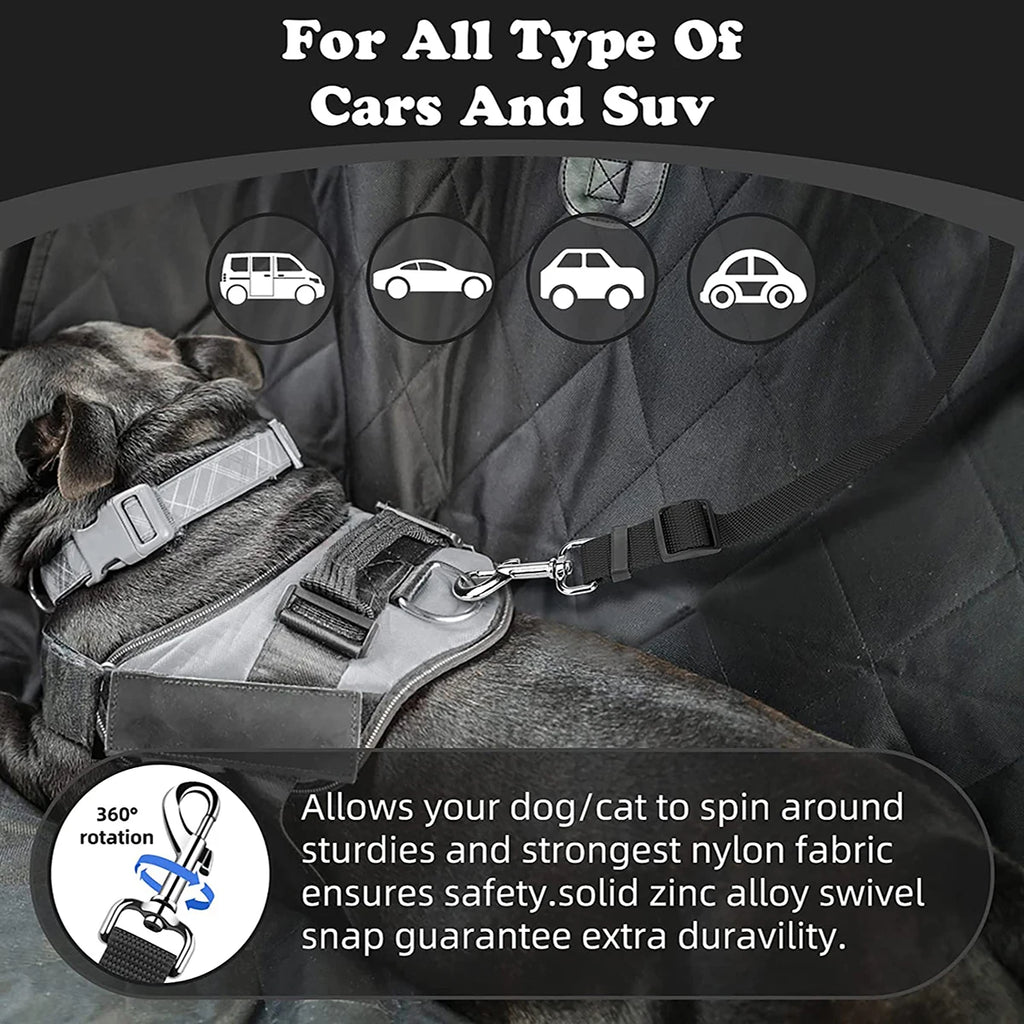 Adjustable Nylon Dog Seat Belt  –  Car Safety Restraint