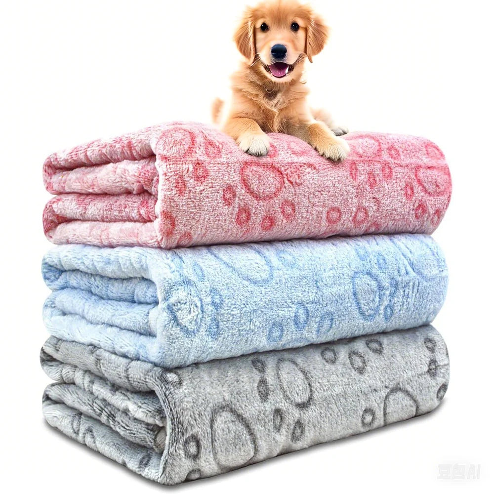 Ultra Soft Fleece Dog Blanket – Washable Pet Throw(1pcs)