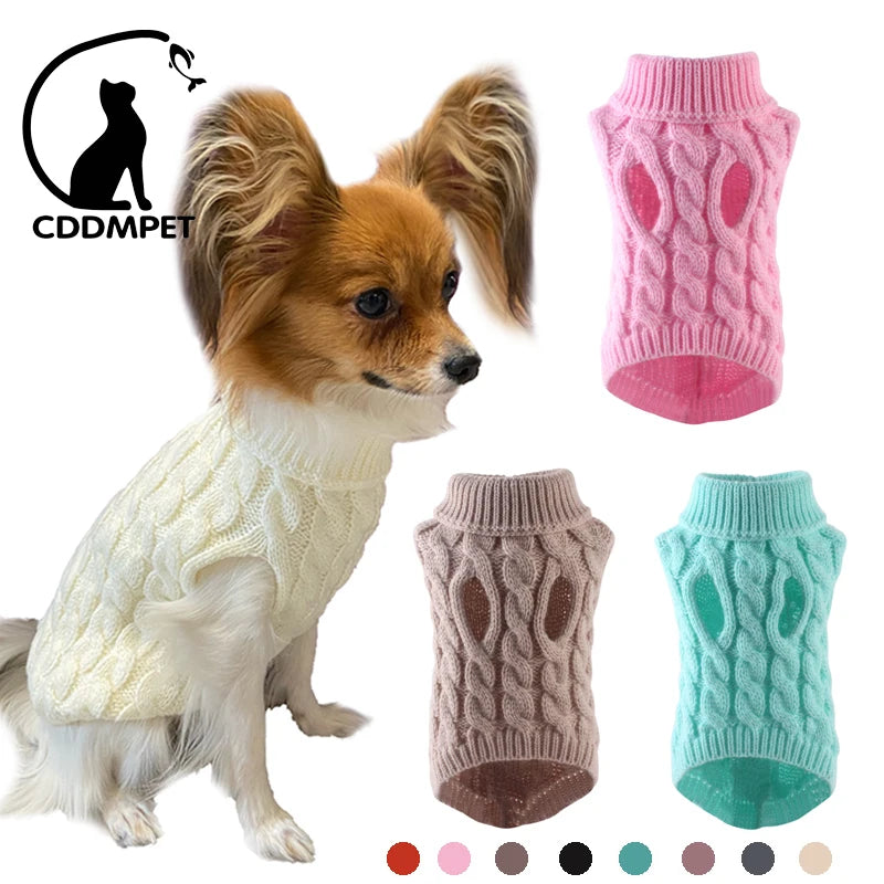 Thick Winter Dog Sweater – Cozy Pullover for Small Dogs