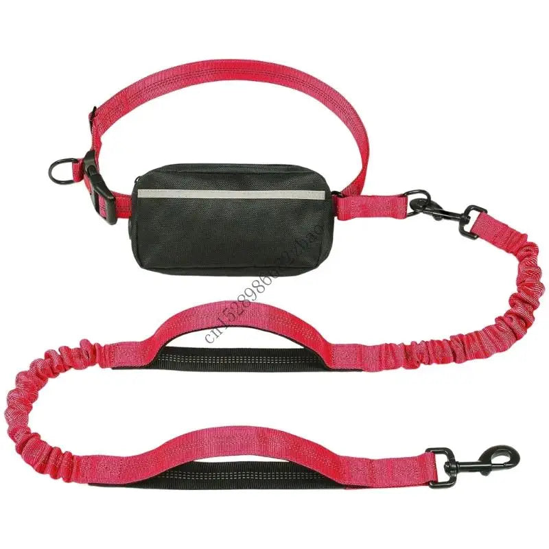 Hands Free Dog Leash with Waist Pocket – Reflective Shock Absorbing Pet Leash