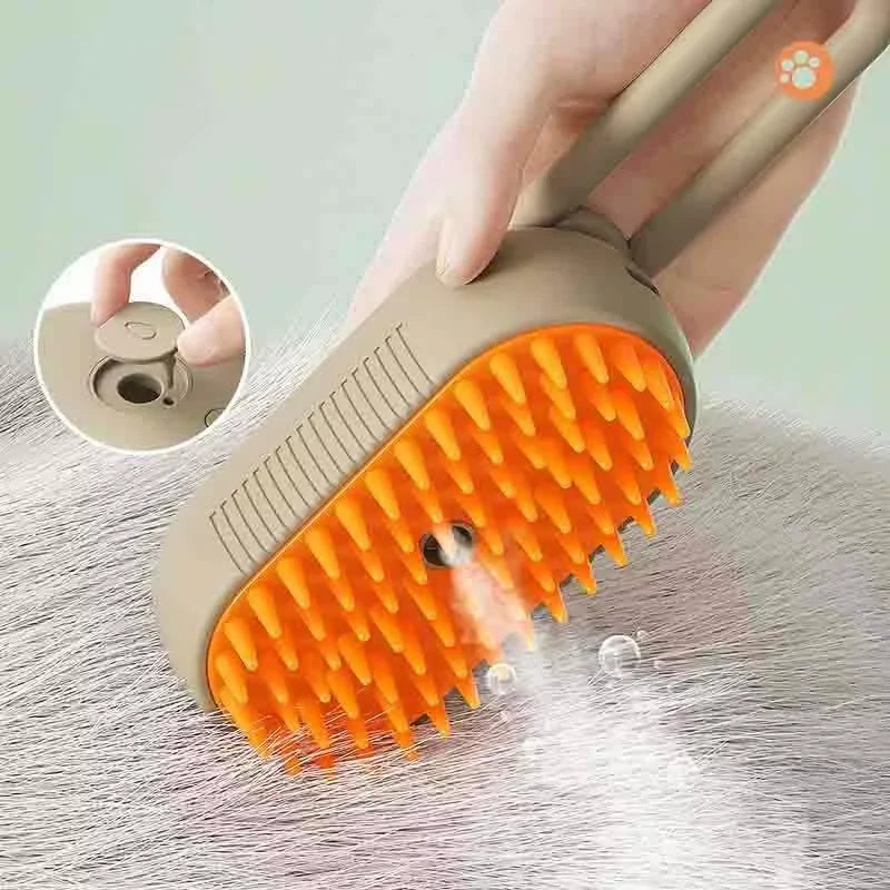 Pet Steam Brush – Grooming Tool for Cats & Dogs