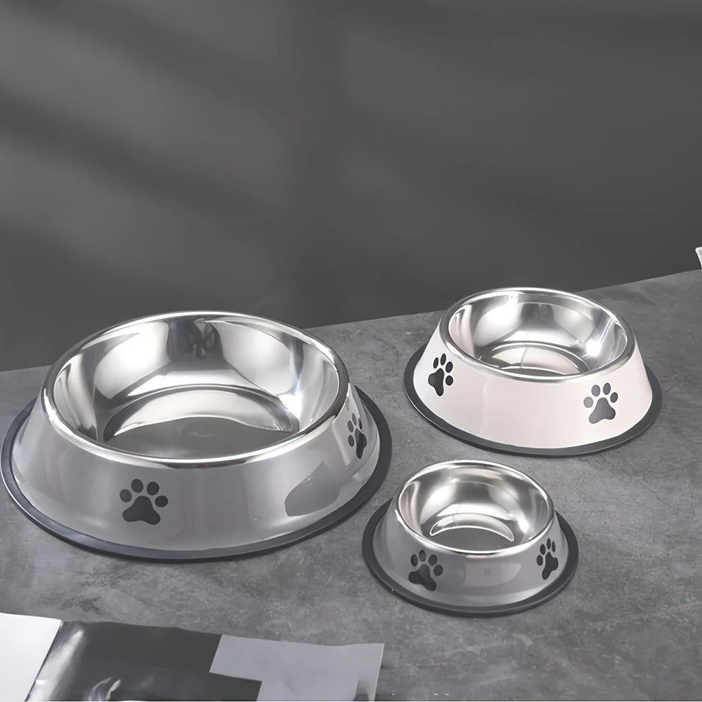 Stainless Steel Dog & Cat Bowls – Non Slip, Rust-Resistant Pet Feeding Bowl