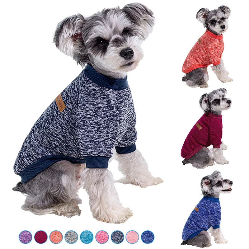 Thick Winter Dog Sweater – Pullover Jacket for Small Dogs
