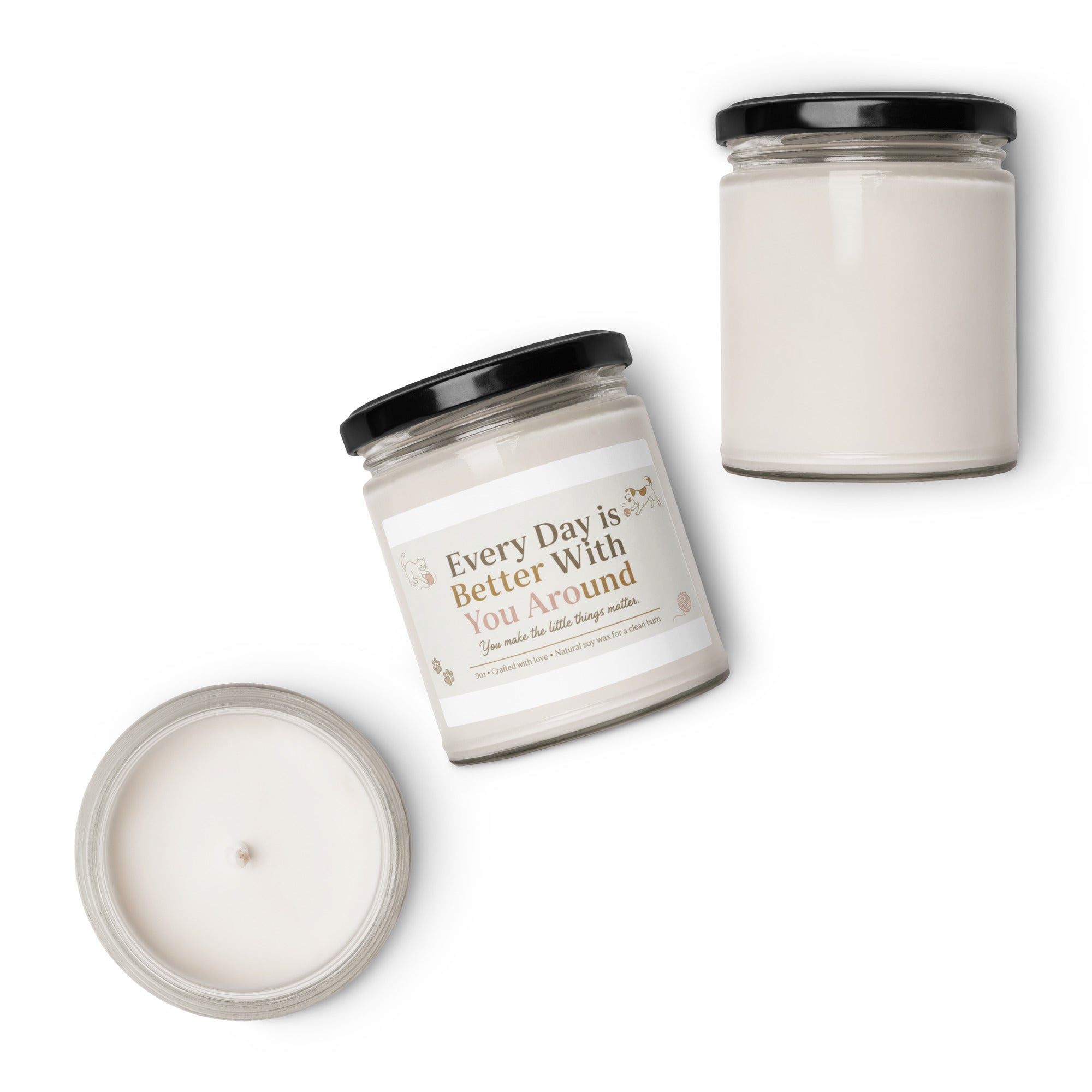 🕯️ Premium Scented Soy Candles – Pet-Themed & Classic Collections (9 Scents)